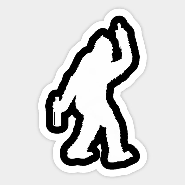 Big Foot Middle Finger Sticker by demidavidson9